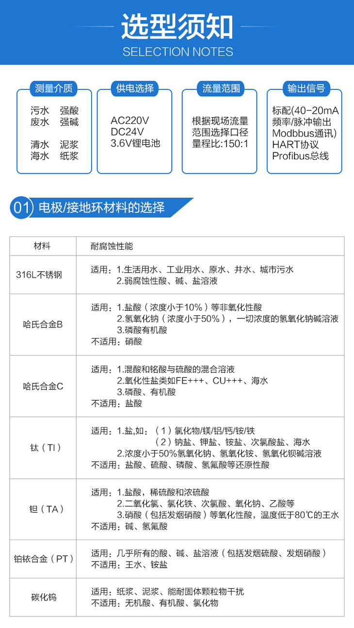 分体式电磁流量计选型须知